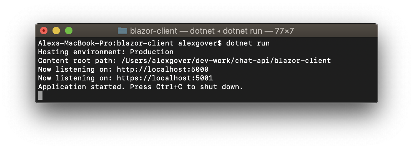 Blazor Running