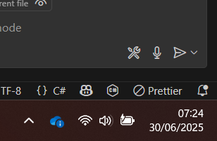 Screenshot of system clock showing 7:24 AM