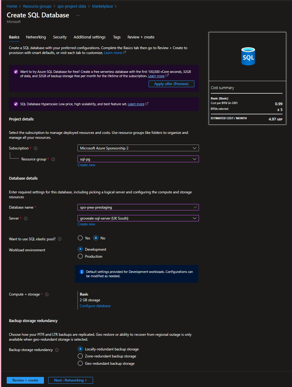 SQL Config